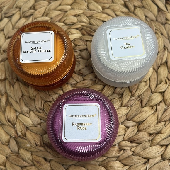 Huntington Home Macaron Candle Collection Soy Blend Scented Candles Three pr Box - Picture 3 of 4